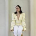 Allure butter yellow blouse